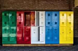 Colored lockers