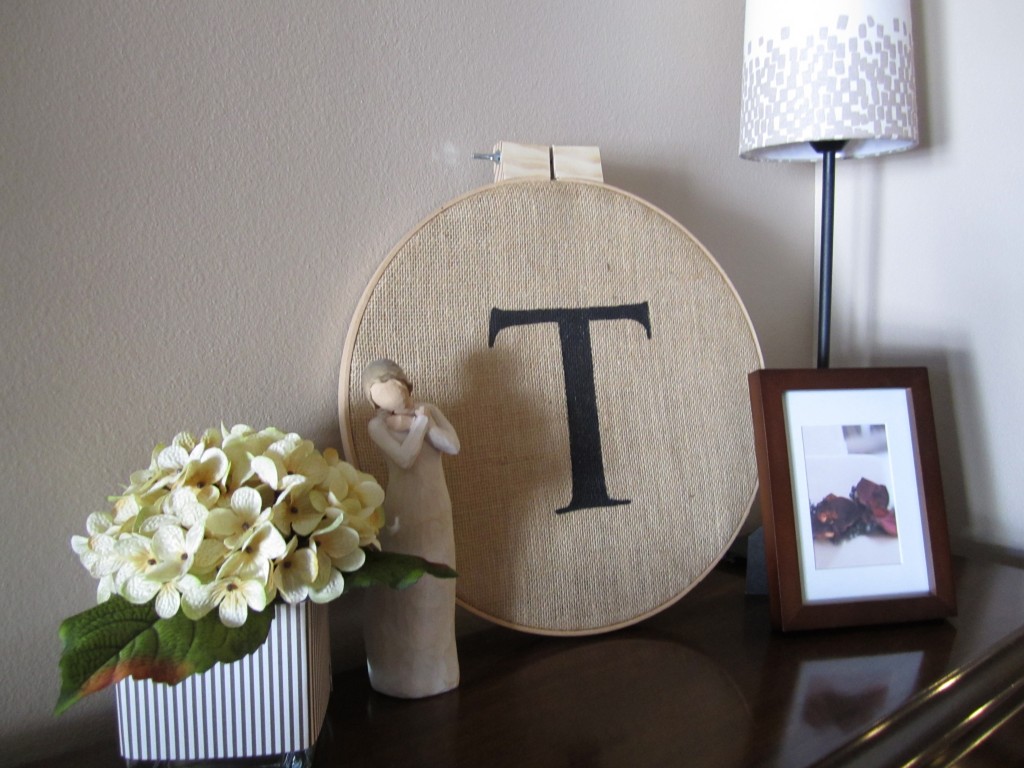 Fall Craft How To Make A Framed Burlap MonogramMom It Forward