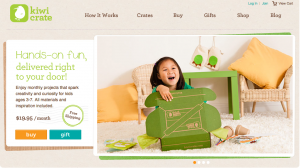 Kiwi Crate homepage screenshot