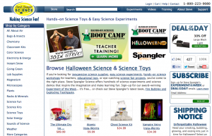 Steve Spangler homepage screenshot
