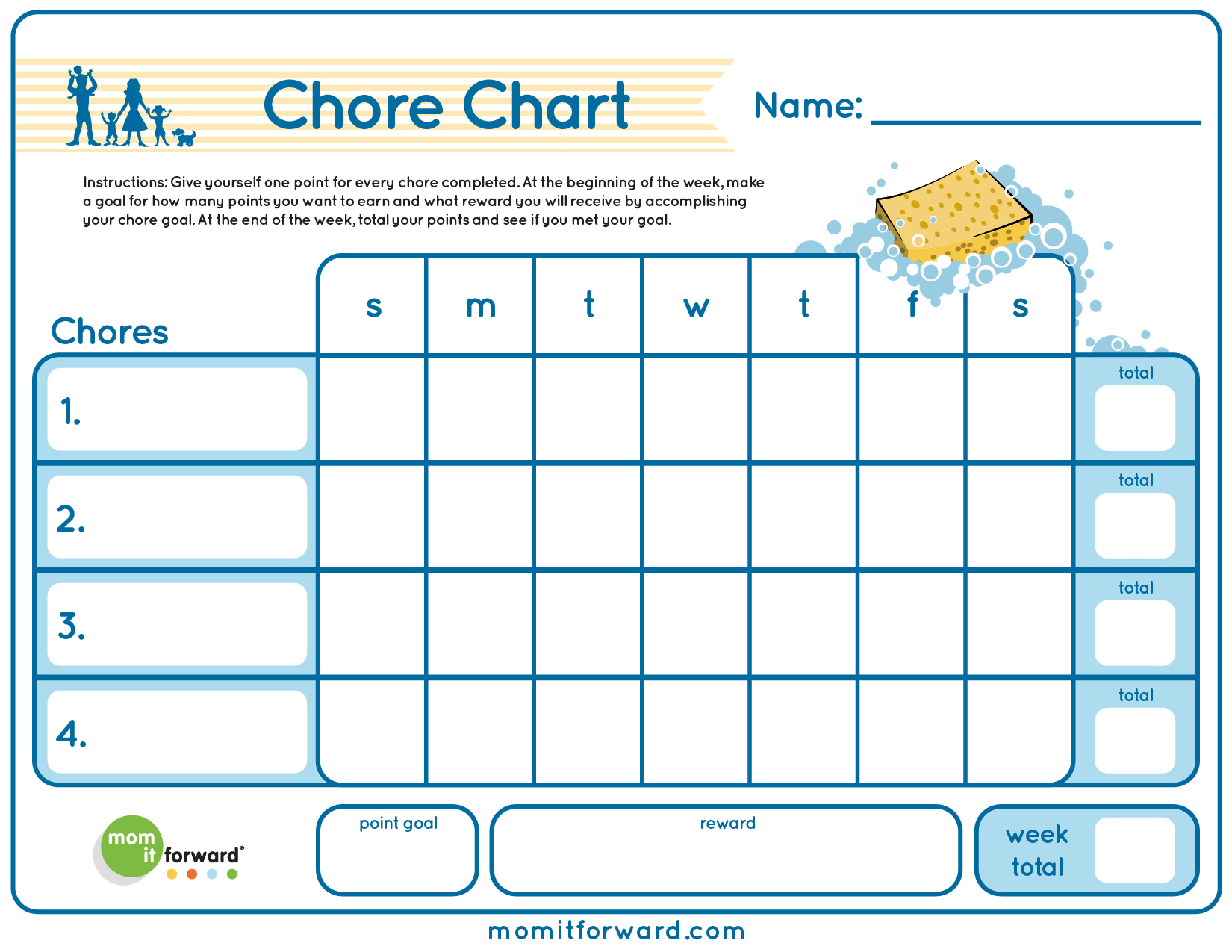 Chore Chart Printable Mom It ForwardMom It Forward