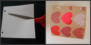 Valentine's Day craft, step 2 to a flip book