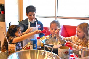 Children cooking together