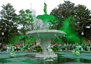 St. Patrick's Day destinations savannah ga dies their fountains green