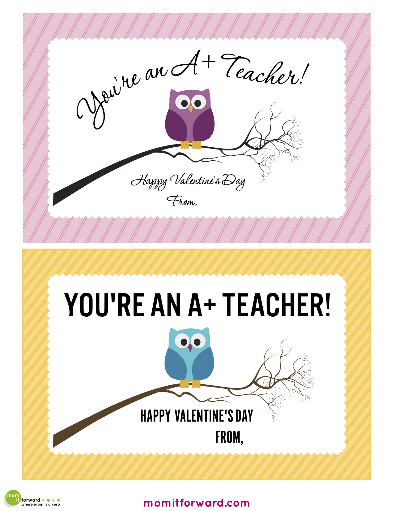Valentine's Day Printables Love Notes for Kids and TeenagersMom it Forward
