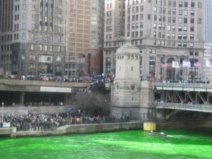 Chicago River died Green St patrick's Day destinations