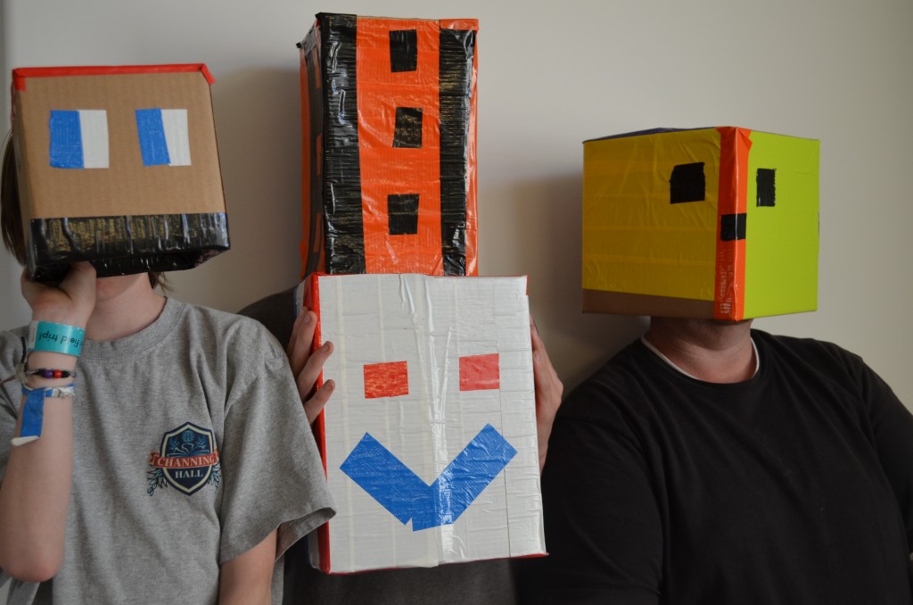 Duct Tape Kids Crafts Colorful Box Masks Mom it Forward