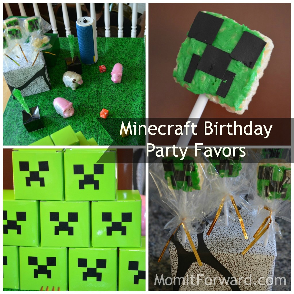 Minecraft Birthday Party Favors Mom It ForwardMom It Forward