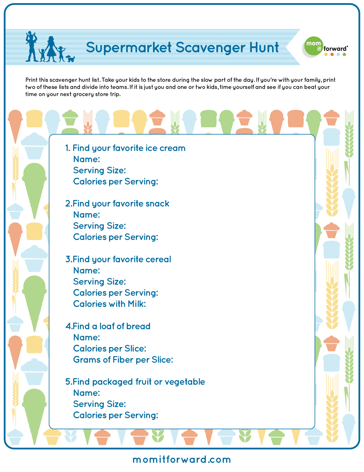 Supermarket Scavenger Hunt Printable Mom It ForwardMom It Forward