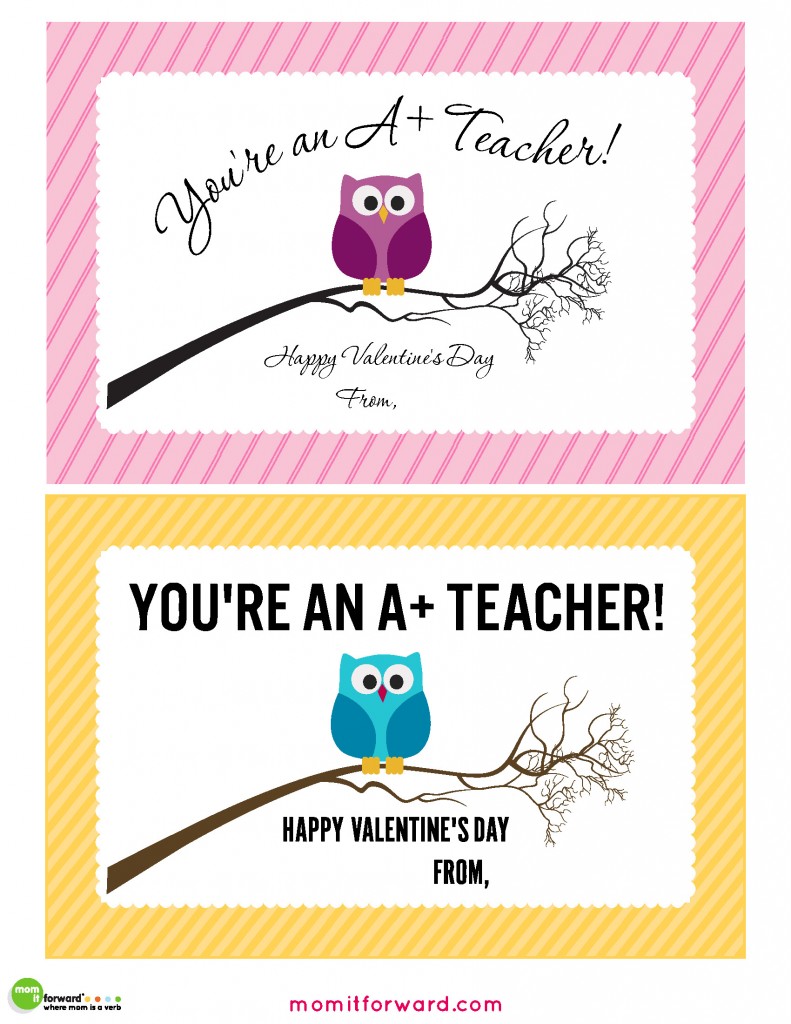 Teacher Valentines Day Cards Printable Mom It ForwardMom it Forward