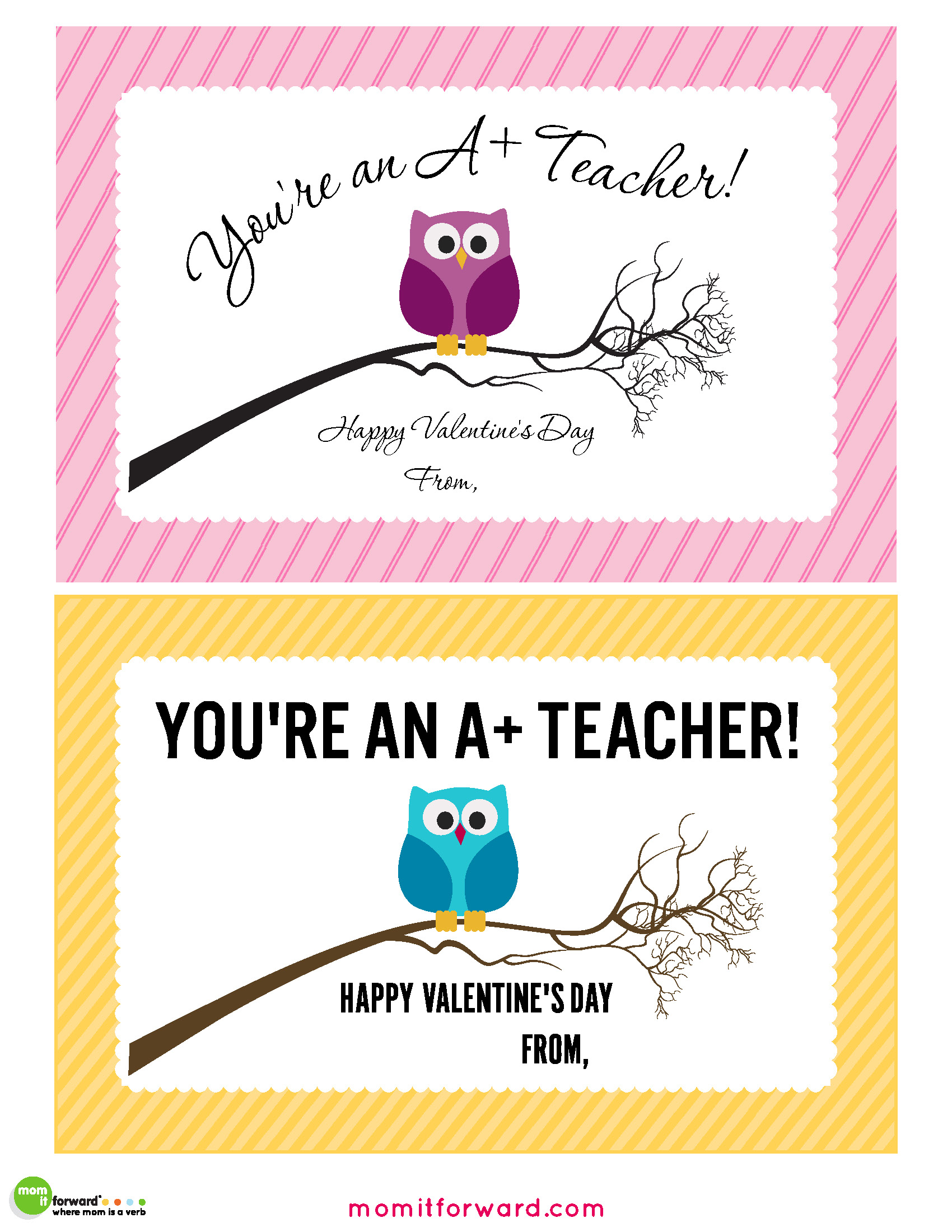 Teacher Valentines Day Cards Printable- Mom It ForwardMom it Forward1700 x 2200