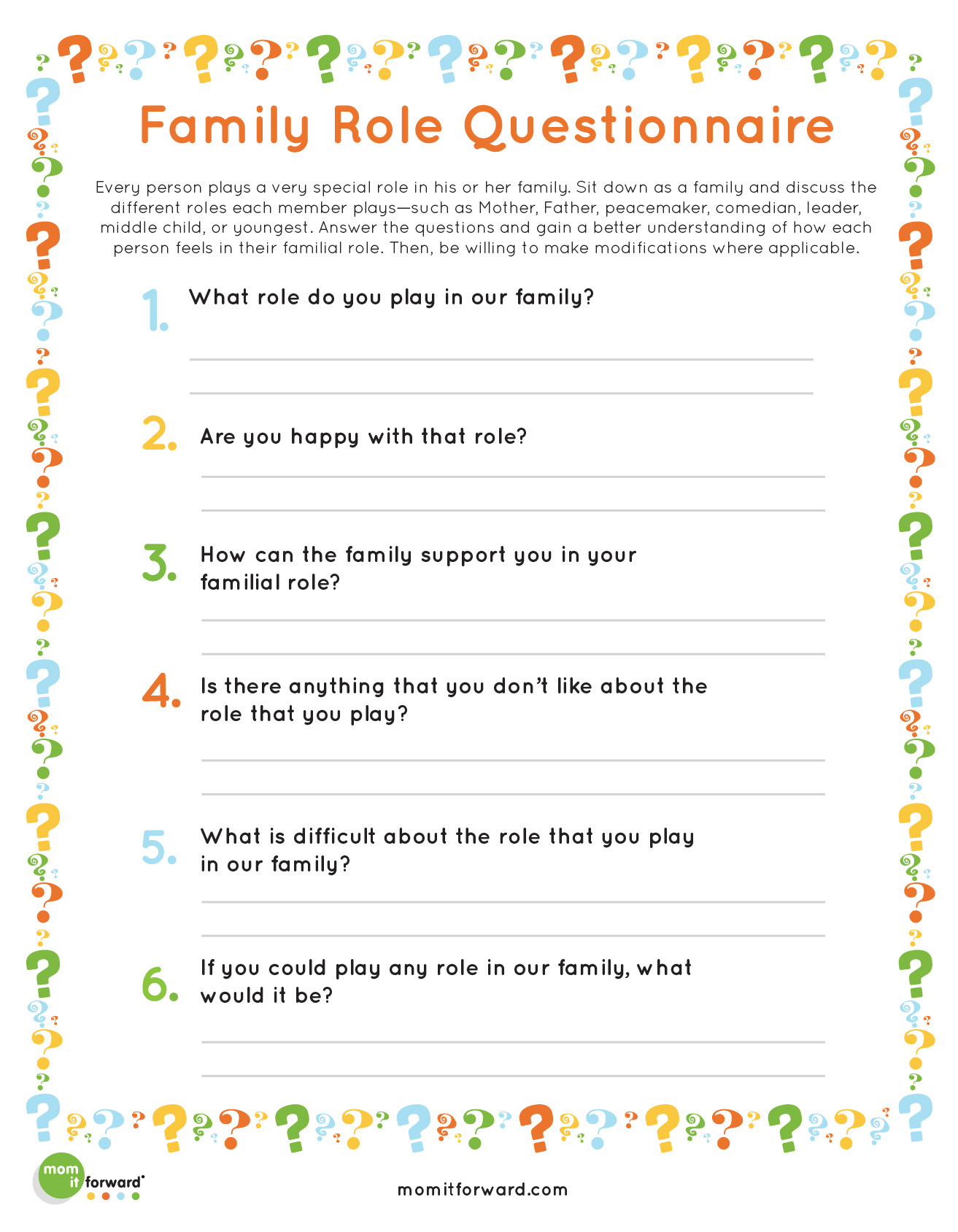 Family Therapy Topics And Worksheets