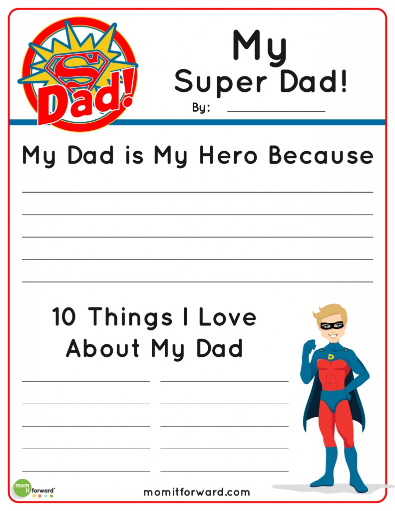 My Super Dad Father's Day PrintableMom it Forward