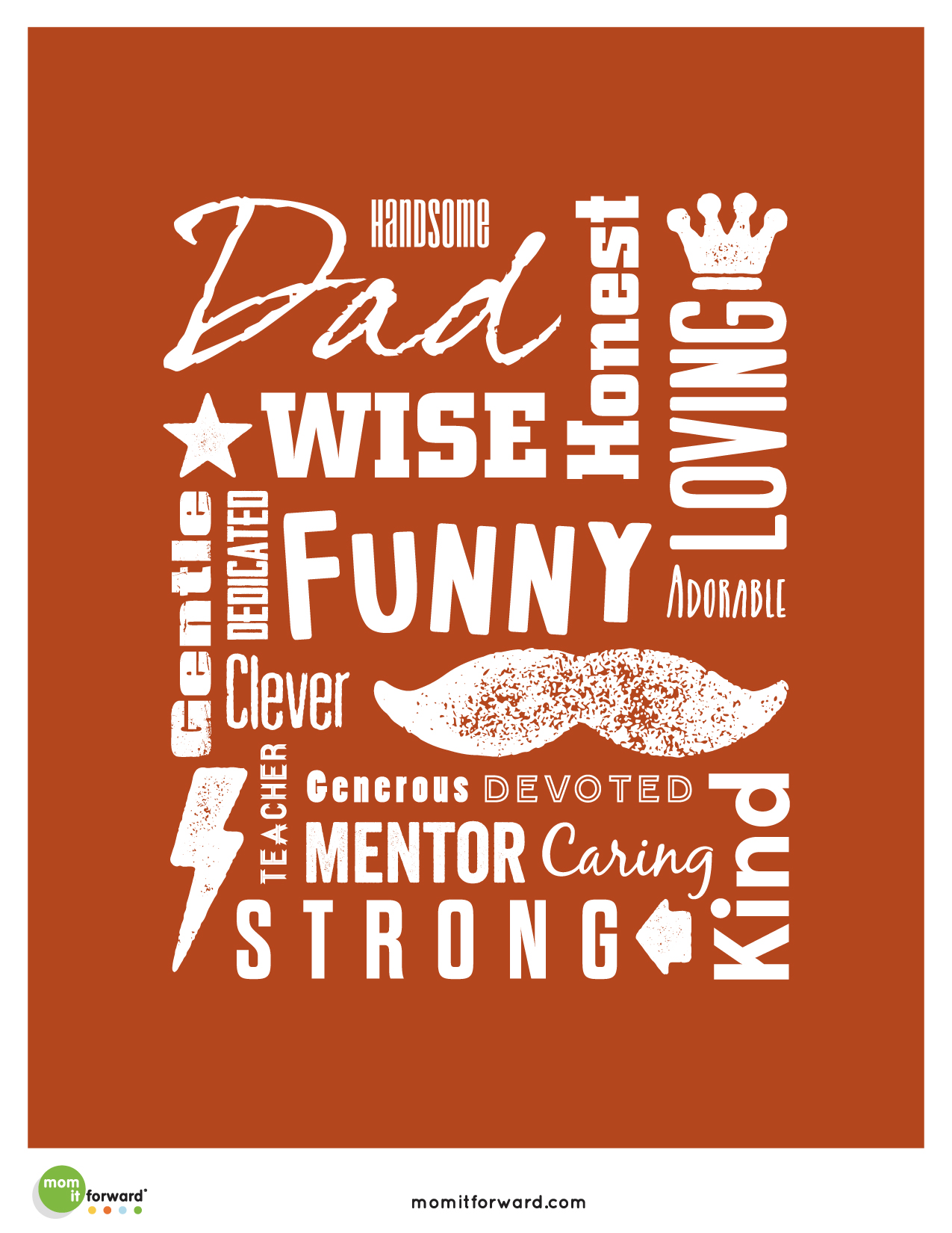 Father's Day Word Art Printable Mom it ForwardMom it Forward