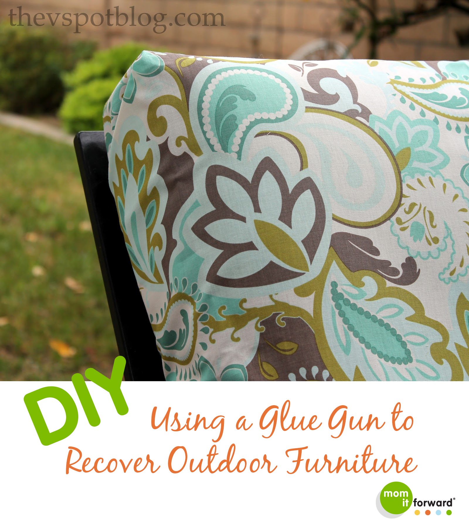 DIY - Using a Glue Gun to Recover Outdoor Furniture