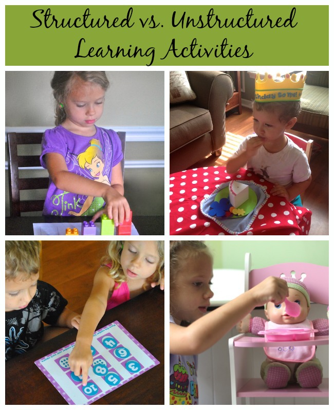 Structured vs. Unstructured Learning Activities Mom it