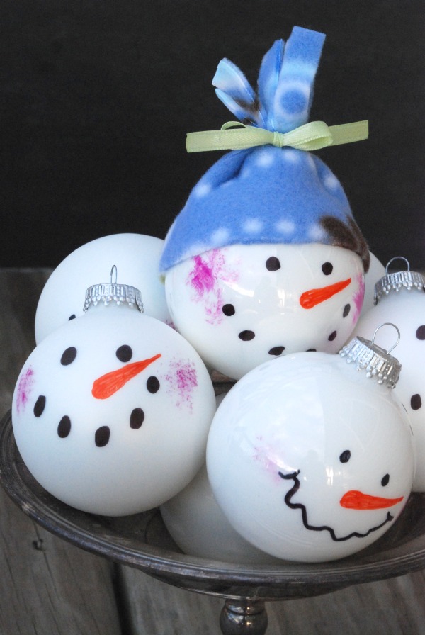 stuffed snowman ornaments
