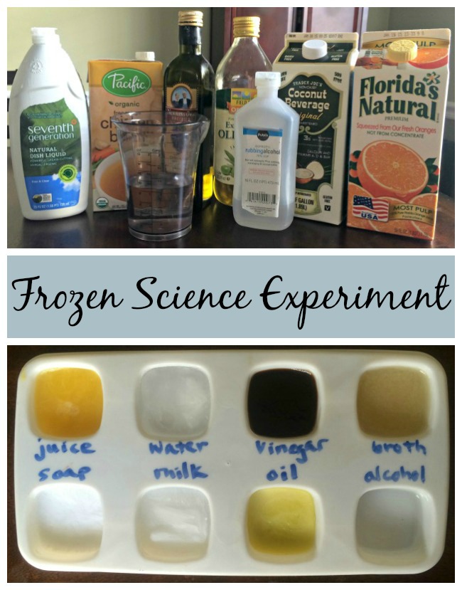 Winter Science Experiment How Cold Affects Liquids Mom it