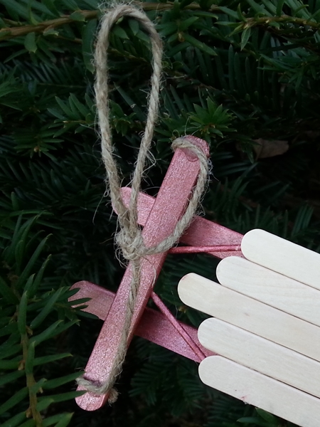 How to Make a Popsicle Stick Sled Ornament - Mom it ForwardMom it Forward