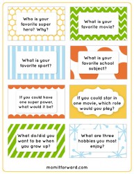 Dinner Discussion Questions Printables - Mom it ForwardMom it Forward