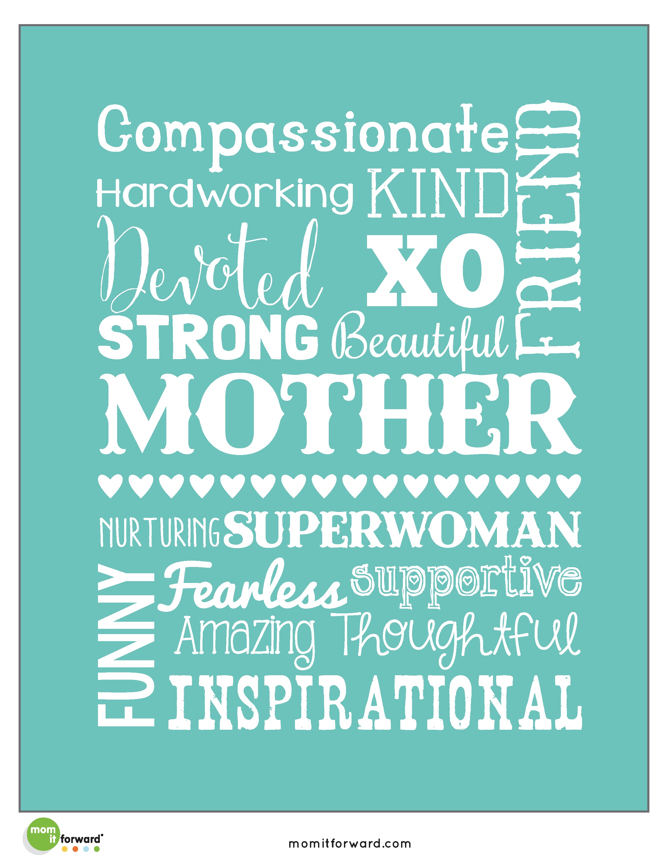 Mother's Day Word Art Printables - Mom it ForwardMom it Forward