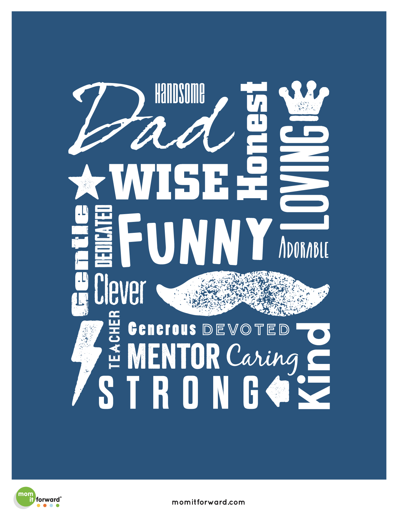 Father's Day Word Art Printable - Mom it Forward
