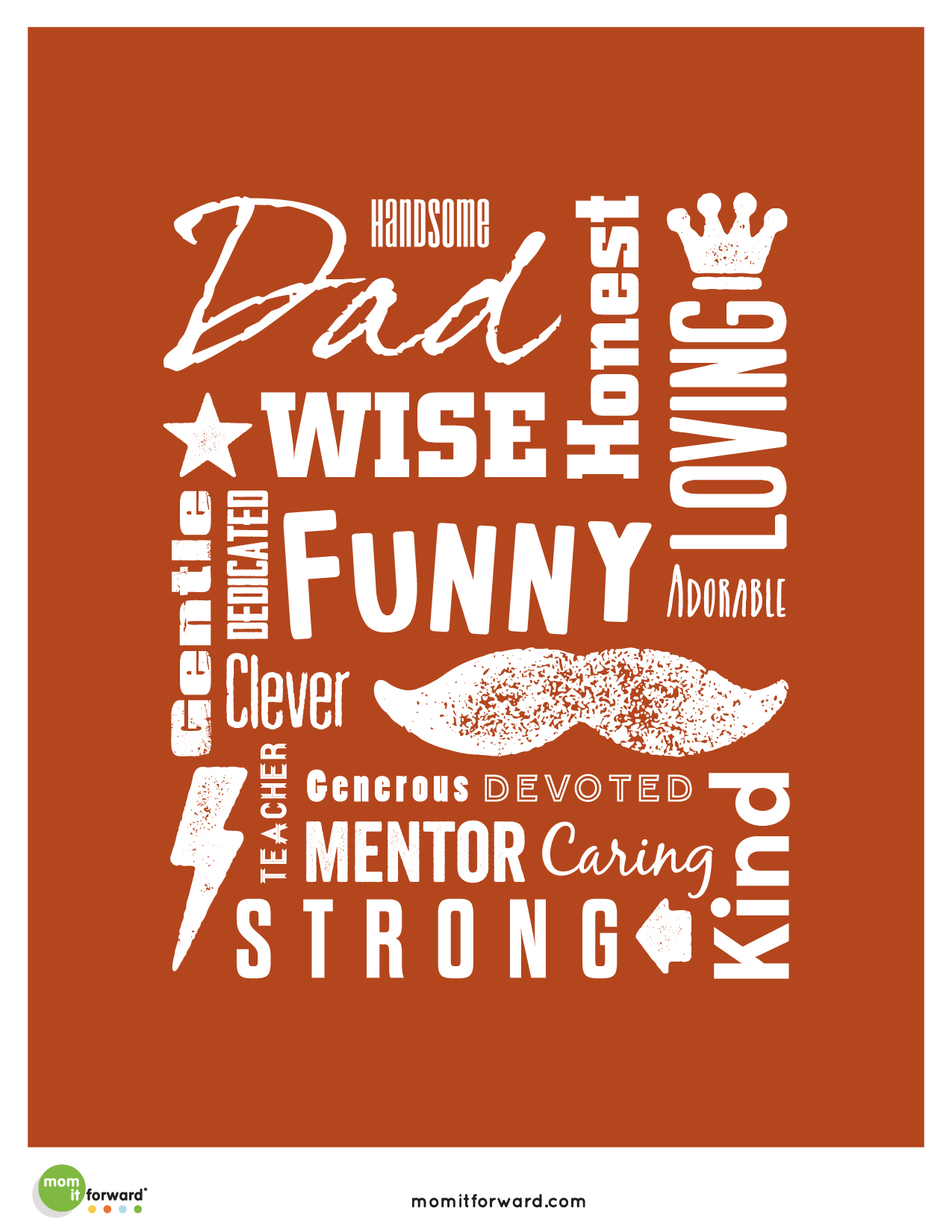 Father's Day Word Art Printable - Mom it ForwardMom it Forward