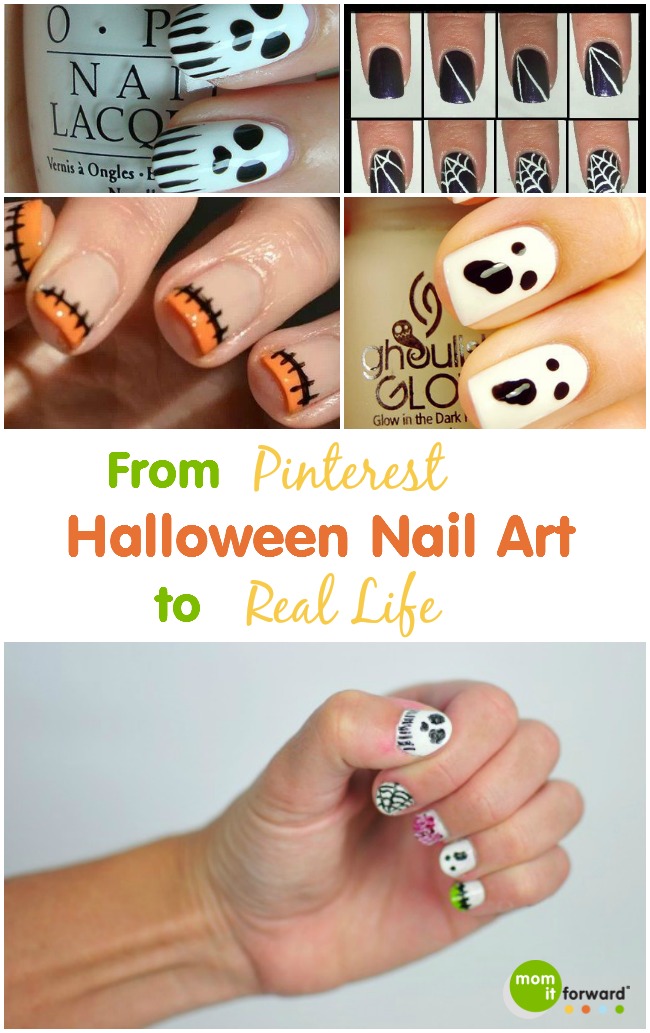 From Pinterest to Real Life: Halloween Nail Art-5 Easy Looks - Mom it ...